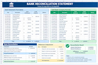 do bank reconciliation and convert PDF to excel