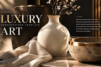 design luxury art and creative powerpoint presentation decks