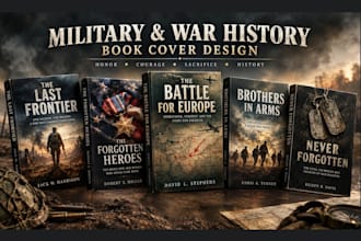 design a military war history nonfiction book cover