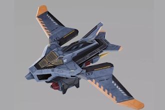 create custom game ready 3d spaceship models for unreal engine and unity