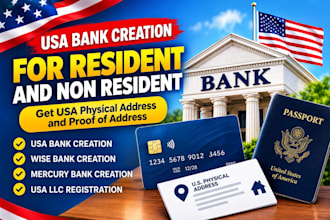 do USA bank creation, wise, mercury for resident and non resident llc owner