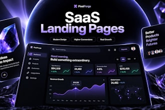 design a premium saas UI UX landing page and wordpress website