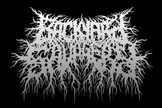 make music, dj, studio record or rock, metal band logo
