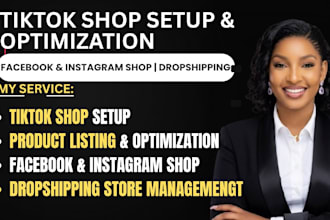 setup tiktok shop, fix tiktok shop and manage tiktok shop dropshipping