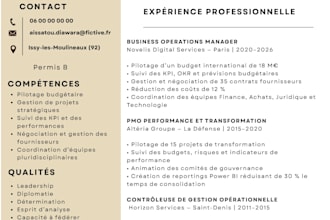 créer un CV professionnel et personnalisé