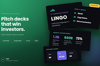 design professional powerpoint and pitch deck presentation