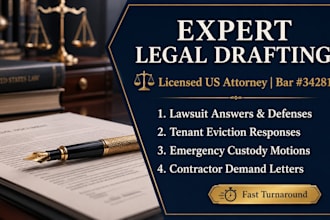 draft eviction response and tenant defense statement legal letter as US lawyer