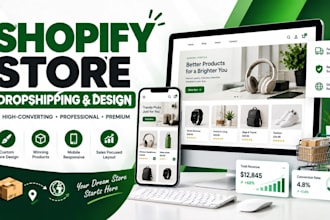 design or redesign UK US shopify dropshipping store and dropshipping suppliers