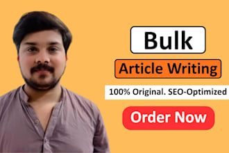 write 30 bulk seo articles and blog posts