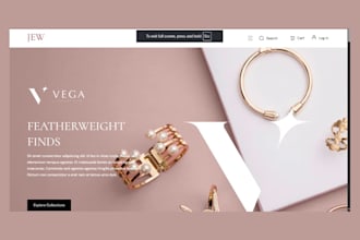 design jewelry shopify store necklace store fashion website