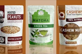 create product label design and bottle label packaging design print ready custom