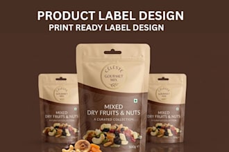 create product label design and bottle label packaging design print ready custom