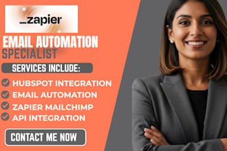 setup zapier email automation hubspot mailchimp workflow API integration