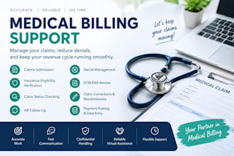 professional medical billing, claims submission and ar follow up