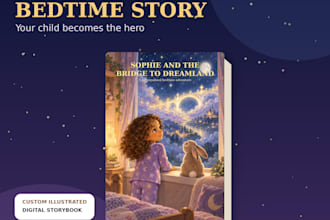 create a personalized illustrated bedtime storybook for your child