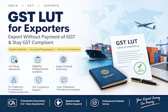 file gst lut and setup export compliance as a chartered accountant