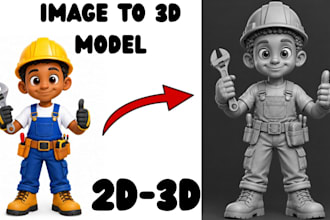 convert 2d to 3d model toy image to printable stl 3mf file for 3d printing