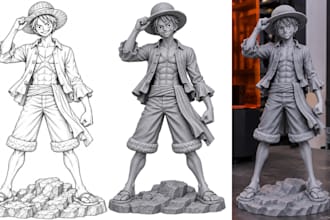 convert 2d to 3d model toy image to printable stl 3mf file for 3d printing