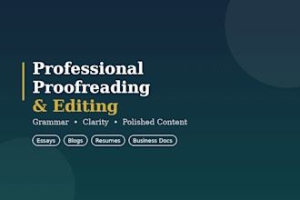 proofread and edit your content for grammar and clarity