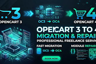 migrate your opencart 3 store to opencart 4 and fix broken modules