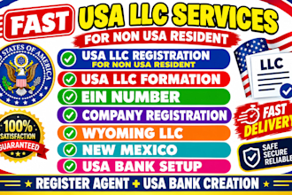 register US llc in wyoming or delaware with ein for non US residents
