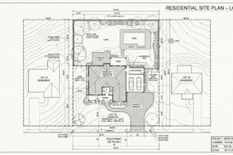 draw residential site plans, plot plans and property layouts