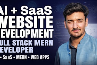 develop ai website, saas website development as full stack developer