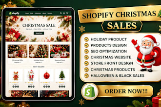 setup design christmas shopify store design shopify dropshipping store