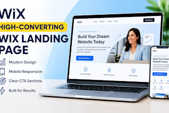 design a high converting wix landing page for your business