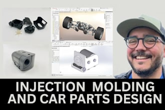 design injection molded car parts and create production ready 3d cad models
