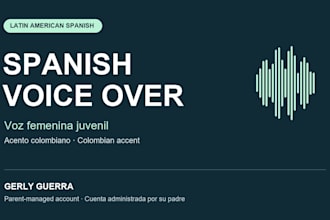 record a youthful female voice in latin american spanish