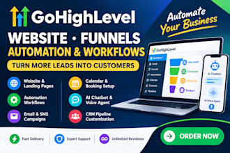 be your go high level expert gohighlevel website setup email automation workflow