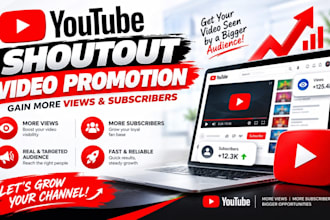 shoutout youtube video promotion to gain views and subscribers