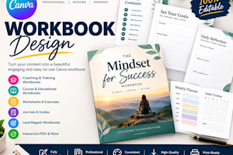 design a professional canva workbook worksheet guide and pdf
