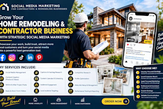 do social media marketing for home remodelling and contractor business SMM