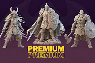 3d print and paint custom anime figure model miniatures stl resin printing