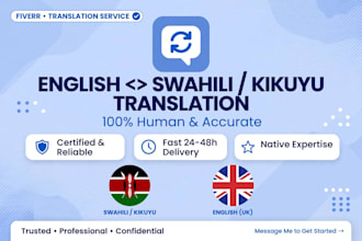 translate english to swahili and swahili to english accurately