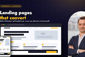 design a wordpress landing page or one page website with elementor