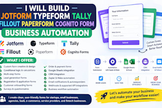 build jotform typeform tally fillout paperform cognito form business automation