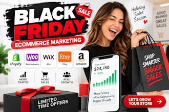 set up black friday ecommerce marketing shopify woocommerce wix sales promotion