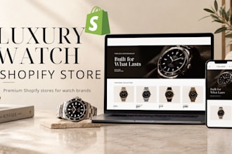 design a luxury watch shopify store for your watch brand