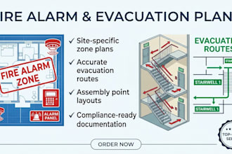 create fire alarm zone plans and evacuation drawings