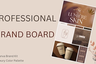 design a professional brand board and luxury canva brand kit