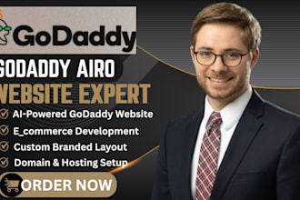 godaddy website design fix, redesign, develop godaddy airo ecommerce website seo