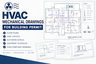 design hvac mechanical drawings for building permit