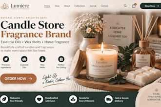 design wix candle store website fragrance brand essential oil wax melt website