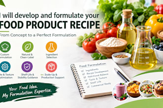 develop and formulate your food product recipe