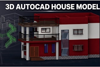 create professional 3d autocad house models