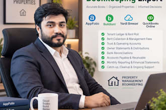 do property management bookkeeping in appfolio and buildium