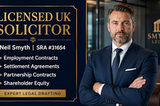draft UK shareholder agreement or co founder agreement for UK startup as lawyer